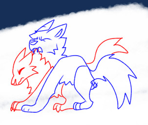 ambiguous_gender balls bite duo female feral genitals male male/female male/male penetration sex fantasic_canine warriors_(book_series) domestic_cat felid feline felis mammal alpha_channel hi_res