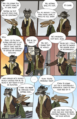 anthro big_ears biped brown_eyes cellphone clothed clothed_anthro clothing dialogue duo electronics female fur grey_body grey_fur head_tuft holding_cellphone holding_object holding_phone holding_skateboard holding_smartphone looking_at_cellphone looking_at_object looking_at_phone male opening_door phone pointy_ears prick_ears smartphone snout speech_bubble text tuft tusks walking yellow_sclera falco_works pen_(falco_works) rosa_(falco_works) cervine deer lagomorph leporid mammal rabbit tufted_deer 2024 comic digital_media_(artwork) english_text hi_res