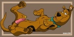 animal_genitalia animal_penis balls brown_background canine_genitalia canine_penis collar erection feral genitals knot legs_up looking_at_viewer lying male nude on_back paws penis sheath simple_background smile solo spread_legs spreading tail toony ignigeno hanna-barbera scooby-doo_(series) scooby-doo canid canine canis domestic_dog great_dane mammal mastiff molosser 2008