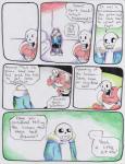 aftertale animated_skeleton bone clothed clothing comic dialogue english_text furniture grin loverofpiggies male not_furry papyrus_(undertale) sans_(undertale) scalie skeleton smile sofa teeth text undead undertale undertale_(series)