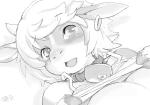 anthro big_breasts biped black_and_white blush bovid bovine breasts cattle cleavage clothed clothing clothing_lift collar cowbell digital_media_(artwork) ear_piercing female flashing fur hair horn japanese_text kemono kikurage looking_at_viewer lying mammal monochrome open_mouth piercing shaded shirt shirt_lift short_hair simple_background slightly_chubby solo tank_top text topwear ushi white_background