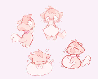 ambiguous_gender anthro belly big_belly heart_symbol kemono open_mouth open_smile smile solo vore qwishiflavor domestic_cat felid feline felis mammal