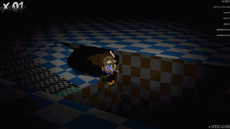 anthro black_bottomwear black_clothing black_pants bodily_fluids bottomwear checkered checkered_floor clothing darkness electronics excessive_feces feces genital_fluids hair hyper hyper_feces hyper_soiling liminal_spaces long_hair male pants phone soiling soiling_pants solo urine wetting goodheavansitsshulktime deer mammal 16:9 animated widescreen