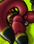 absurd_res anthro balls butt butt_focus fur genitals hermesdidit hi_res male multicolored_body multicolored_fur muscular muscular_anthro muscular_male sketch solo spread_legs spreading unknown_species