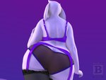 anthro big_butt black_clothing black_legwear black_panties black_stockings black_underwear bra butt clothed clothing female fur garter_belt garter_straps gradient_background lace_stockings legwear lingerie mature_anthro mature_female panties purple_bra purple_clothing purple_garter_belt purple_underwear simple_background slightly_chubby slightly_chubby_female solo stockings thick_thighs underwear white_body white_fur blx24 undertale undertale_(series) toriel bovid caprine goat mammal 3d_(artwork) 4:3 digital_media_(artwork)