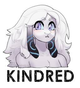 anthro blue_eyes blue_markings eyelashes female floppy_ears fur fur_markings hair long_ears long_hair markings maskless solo text tuft white_body white_fur white_hair wool_(fur) littlesheep league_of_legends riot_games tencent kindred_(lol) lamb_(lol) bovid caprine mammal sheep 2018 absurd_res bust_portrait hi_res portrait url