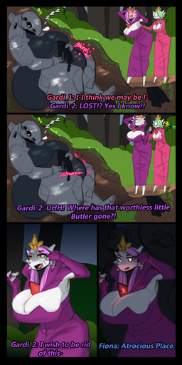 after_vore belly big_breasts black_border border breasts clothing crown death dress female forest group headgear outside overweight plant simple_background sleeping text tree vore dongwongtang nintendo pokemon aron gardevoir generation_3_pokemon generation_7_pokemon humanoid pokemon_(species) tsareena 2020 comic
