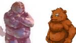 anthro brown_body brown_fur duo fur genitals humanoid_hands male nude overweight overweight_male penis simple_background white_background motogen bear canid canine canis domestic_dog mammal 16:9 2009 digital_media_(artwork) shaded widescreen