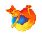 anthro breasts browser female lying on_front red_body simple_background solo tail white_background kisera firefox mozilla canid canine fox mammal hi_res