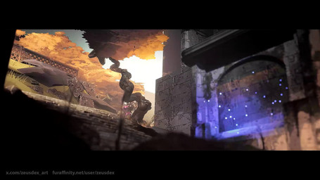 action_scene anthro breasts cleavage clothed clothing effects fantasy female male science_fiction weapon zeusdex bungie destiny_(series) felid feline mammal 16:9 3d_(artwork) 3d_animation animated digital_media_(artwork) hi_res huge_filesize long_playtime no_sound webm widescreen