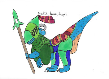 armor blue_body blue_scales feral horn scales simple_background solo tail miguel_the_divine_dragon dragonscape mythology dinosaur dragon drekir mythological_creature mythological_scalie prehistoric_species reptile saurischian scalie theropod absurd_res hi_res traditional_media_(artwork)