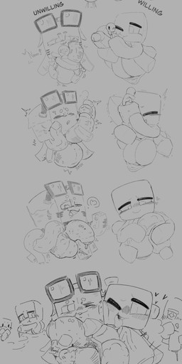balls big_balls big_penis bodily_fluids bulge cock_vore cum cum_on_penis cum_vore cumshot digestion duo ejaculation forced foreskin genital_fluids genitals humanoid_genitalia humanoid_penis male male/male penile penis size_difference struggling struggling_prey unwilling_prey vore willing_prey young .f_9578 badartist microsoft minecraft mojang xbox_game_studios ghast_(minecraft) ghastling_(minecraft) happy_ghast_(minecraft) absurd_res comic hi_res monochrome