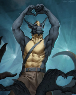 abs anthro belly belt biceps bodily_fluids bottomwear cheek_horns chin_horn claws clothing concert concert_stage crying ear_piercing ear_ring electric_guitar electronics facial_horn gesture gold_(metal) gold_jewelry guitar guitar_strap heart_gesture horn jewelry kilt long_ears looking_away male microphone muscular muscular_anthro muscular_male musical_instrument navel pecs piercing plucked_string_instrument raised_arms ring_piercing smile solo string_instrument tail tears tears_of_joy tears_on_cheek honovy mythology ernesto_(rebeldragon101) dragon mythological_creature mythological_scalie scalie hi_res
