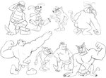 anthro balls bodily_fluids butt cum erection genital_fluids genitals group male male/male muscular muscular_male open_mouth penis restraints simple_background straitjacket teeth_showing tongue tongue_out white_background thegreatmatsutzu activision crash_bandicoot_(series) crash_bandicoot dingodile koala_kong komodo_moe ripper_roo tiny_tiger trash_bandicoot bandicoot canid canine canis crocodile crocodilian dasyuromorph dingo hybrid kangaroo koala komodo_dragon lizard macropod mammal marsupial monitor_lizard recently_extinct_species reptile scalie thylacine vombatiform black_and_white hi_res monochrome