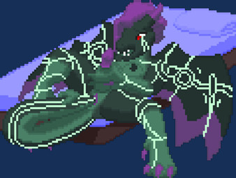 animal_genitalia anthro autopenetration bed bodily_fluids breasts cum cum_on_bed cum_on_ground cum_while_penetrated erection furniture genital_fluids genitals hair herm intersex masturbation non-mammal_breasts nude penetration penis purple_penis red_eyes simple_background solo tail tail_fetish tail_in_own_pussy tail_in_vagina tail_insertion tail_masturbation tail_play transparent_background vaginal vaginal_penetration vulva wings tsunamidusher trynith_(character) scalie alpha_channel animated digital_media_(artwork) low_res pixel_(artwork) pixel_animation thumbnail