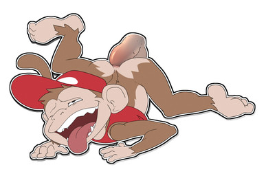 anal anal_penetration anthro baseball_cap bottomless brown_body brown_fur clothed clothing disembodied_penis duo erection fucked_silly fur genitals hat headgear headwear humanoid_genitalia humanoid_penis lying male male/male male_penetrated male_penetrating male_penetrating_male on_front one_eye_closed open_mouth outline penetration penis sex shirt simple_background solo_focus spread_legs spreading tank_top teeth tongue tongue_out topwear white_background young young_anthro young_male jerseydevil donkey_kong_(series) nintendo diddy_kong haplorhine mammal monkey primate 2015 hi_res