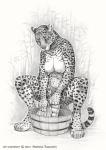 4_toes 5_fingers anthro areola breasts bucket container convenient_censorship feet female fingers fur jaguar_spots markings medium_breasts navel nipples nude paws solo spots spotted_body spotted_fur text toes washboard washing_clothes anisis felid jaguar mammal pantherine 2018 english_text sketch traditional_media_(artwork)