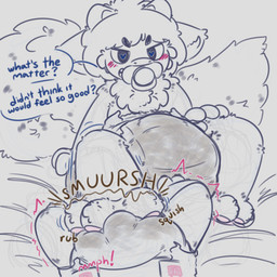 4_ears 4_fingers ambiguous_gender anthro blush blush_lines clothed clothing color_coded_text dialogue diaper diaper_squish duo feces feet fingers first_person_view foot_fetish fur hand_on_leg heart_eyes heart_symbol lock_symbol locked_diaper lying markings multi_ear object_in_mouth on_back open_mouth open_smile pacifier pacifier_in_mouth pawpads pink_pawpads rubbing_diaper sitting smile soiled_diaper sound_effects speech_bubble spots spotted_body spotted_fur spotted_markings spotted_tail stepped_on submissive submissive_pov tail tail_markings teeth text unclean_diaper used_diaper vowelless vowelless_vocalization wearing_diaper ludis-luteo mythology ambiguous_species dragon furred_dragon furred_scalie mythological_creature mythological_scalie scalie 1:1 absurd_res character_request english_text hi_res