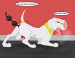 abdominal_bulge accessory anal_beads begging dialogue eyeshadow feral furgonomics jewelry makeup male piercing ring sex_toy solo stretched_anus tail tail_accessory tail_jewelry tail_ring perpetuate303 krypto canid canine mammal