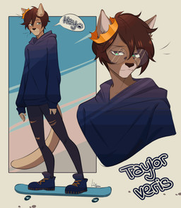 anthro brown_body brown_hair clothed clothing crown eyewear glasses green_eyes hair headgear hoodie male skateboard skateboarding solo topwear vehicle liy-p domestic_cat felid feline felis mammal animated animated_gif hi_res short_playtime