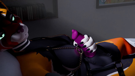 animal_genitalia animal_penis anthro bedroom blue_eyes breasts canine_genitalia canine_penis genitals gynomorph intersex knot looking_at_viewer masturbation nipples penile penile_masturbation penis purple_nipples purple_penis seductive smug solo throbbing throbbing_knot peq42 alberarts_(modeler) hyena hyenid_(species) mammal 16:9 3d_(artwork) 3d_animation animated digital_media_(artwork) no_sound short_playtime widescreen