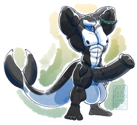 animal_genitalia animal_penis anthro balls big_balls big_muscles big_penis biped black_nipples black_penis equine_genitalia equine_penis erection genitals hands_behind_head huge_balls huge_muscles huge_penis hyper hyper_balls hyper_genitalia hyper_penis looking_at_viewer male mismatched_animal_penis mismatched_genitalia mismatched_penis muscular muscular_anthro muscular_male nipples pecs penis smile solo standing vein siriusdog aquatic cetacean dolphin mammal oceanic_dolphin orca toothed_whale 2019 absurd_res dated digital_drawing_(artwork) digital_media_(artwork) hi_res