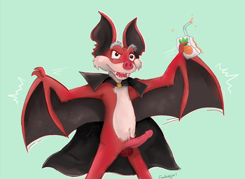 anthro erection genitals male penis solo gummybear_and_friends vampiro bat leaf-nosed_bat mammal microbat vampire_bat yangochiropteran