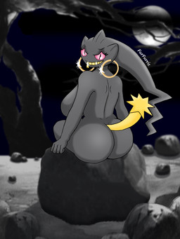 anthro big_breasts big_butt breasts butt female solo furfurric nintendo pokemon banette generation_3_pokemon pokemon_(species) 3:4 hi_res