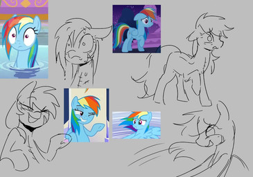 alternate_universe eye_through_hair female feral hair half-closed_eyes happy hooves narrowed_eyes one_eye_closed pupils scar scared small_pupils smile solo stitched_body tail translucent translucent_hair wet wet_hair wings wink sinful_pie cupcakes_(mlp_fanfic) friendship_is_magic hasbro my_little_pony mythology rainbow_dash_(mlp) equid equine horse mammal mythological_creature mythological_equine pegasus pony 2025 monochrome sketch sketch_page