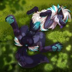 animal_genitalia animal_penis balls belly big_balls blep bodily_fluids canine_genitalia canine_penis dripping feral field fluffy fluffy_tail fuzzy fuzzy_balls genital_fluids genitals grass knot knotted_penis leaking_precum lying male mane on_back pawpads paws penis plant precum precum_drip precum_string shadow sheath solo spread_legs spreading tail tongue tongue_out silvergrin zetsin rexxy_(pipinosgr) canid canine canis dire_wolf mammal prehistoric_species wolf hi_res