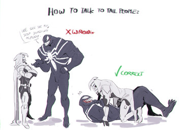 big_muscles biped black_body cape clothing duo lying machine male muscular muscular_humanoid muscular_male on_back pinned pinned_to_ground sharp_teeth teeth text white_cape white_clothing white_hood melatoniiiinn marvel moon_knight_(series) moon_knight venom_(marvel) humanoid robot symbiote 2025 absurd_res english_text hi_res