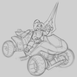 3_toes 4_fingers accessory anthro beam_sword clothing driving feet female fingers footwear grey_background hair hair_accessory hair_ring leg_wraps looking_at_viewer melee_weapon patch_(fabric) ponytail riding sandals shirt shoes simple_background smile smiling_at_viewer solo sword toes topwear vehicle warthog_vehicle_(halo) weapon wheel wraps young young_anthro young_female snowskau blizzard_entertainment halo_(series) microsoft warcraft xbox_game_studios li_li_stormstout bear mammal pandaren 2022 crossover digital_drawing_(artwork) digital_media_(artwork) monochrome sketch