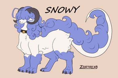 3_toes bell bell_collar blue_body blue_hair collar curly_hair feet feral fur hair hair_over_eye horn long_hair simple_background toes white_body zortrex mythology snowy_(zortrex) dragon furred_dragon furred_scalie myceelidos_(zortrex) mythological_creature mythological_scalie scalie 3:2 absurd_res hi_res