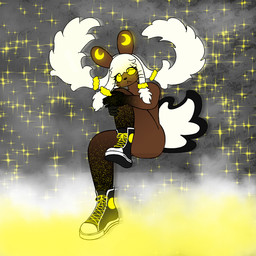 anthro brown_body brown_fur clothing floating foggy_background footwear footwear_only fortune_teller fur magic moon mostly_nude night nude shoes shoes_only star ticklebunny converse crescent_(ticklebunny) lagomorph leporid mammal rabbit 1:1 hi_res
