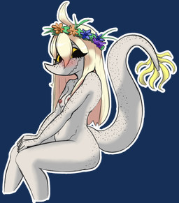 accessory anthro areola biped black_eyes blonde_hair blush breasts butt feathered_tail feathers female fingers flower flower_accessory freckled_arms freckled_back freckled_butt freckled_face freckled_tail freckles grey_body grey_scales hair headband humanoid_hands long_hair long_tail navel nipples non-mammal_breasts non-mammal_nipples outline pink_areola pink_nipples plant pose scales shy side_view simple_background sitting small_breasts smile solo tail transparent_background white_outline yellow_body yellow_feathers yellow_sclera viofsa cavemanon_studios snoot_game fan_character judee dinosaur prehistoric_species reptile scalie theropod troodon troodontid 2024 alpha_channel colored hi_res pinup portrait three-quarter_portrait