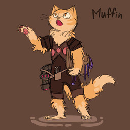 ambiguous_gender anthro arm_tuft armor bag brown_background claws clothed clothed_anthro clothing digitigrade elbow_tuft fluffy fluffy_tail fully_clothed fully_clothed_anthro fur gun laser_gun leather leather_armor looking_up neck_tuft no_shoes orange_body orange_eyes orange_fur pawpads paws pink_pawpads pointy_ears pupils raised_paw ranged_weapon satchel shoulder_pads simple_background simple_coloring slit_pupils solo tail text tool_belt tools tuft weapon whiskers batpupbourbon dungeons_and_dragons hasbro wizards_of_the_coast domestic_cat felid feline felis mammal tabaxi tabby_cat 1:1 2018 digital_media_(artwork) english_text guide_lines sketch female_(lore)