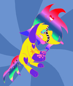 adolescent blood bodily_fluids braces female feral pawpads paws scar self-harm self-harm_scars solo sparklefur tears young iris_krane canid canine canis domestic_dog mammal hi_res