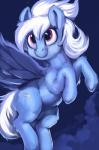 blue_body blue_fur cutie_mark feathered_wings feathers female feral flying fur hair hooves night nude outside sky smile solo star starry_sky white_hair wings dimfann friendship_is_magic hasbro my_little_pony mythology cloud_chaser_(mlp) equid equine mammal mythological_creature mythological_equine pegasus absurd_res hi_res