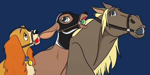 ball_gag bdsm blonde_hair bondage bound collar female feral gag gagged group hair leather mask red_hair simple_background transparent_background fuckemall disney lady_and_the_tramp lady_(lady_and_the_tramp) bird_dog canid canine canis cocker_spaniel deer domestic_dog equid equine horse hunting_dog mammal spaniel 2:1 absurd_res alpha_channel character_request hi_res