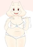 anthro areola clothed clothing female mature_anthro mature_female nipples solo translucent translucent_clothing translucent_topwear threek deltarune undertale undertale_(series) toriel bovid caprine goat mammal absurd_res hi_res