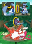 alsoflick anthro arianna_altomare clothing comic dasc detailed_background dialogue duo ear_piercing ear_ring egg english_text eyewear fan_character female feral forest generation_3_pokemon generation_4_pokemon glasses hi_res latias legendary_pokemon nintendo piercing plant pokemon pokemon_(species) pokemon_egg portal ring_piercing riolu text the_hybrid31 tree