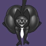 anthro big_butt black_body black_fur butt femboy fur huge_butt huge_thighs looking_at_viewer male necktie presenting presenting_hindquarters solo suggestive thick_thighs katzenart ramiii_(character) domestic_cat felid feline felis mammal 1:1 hi_res