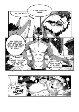 anthro big_butt blazer breasts butt chubby_cheeks clothing dialogue duo eye_patch eyewear female legwear maid_apron maid_hat maid_headdress maid_uniform male male/female melee_weapon overweight overweight_anthro overweight_female stockings sword text uniform weapon wide_hips ruby_panda_(artist) bear canid canine giant_panda mammal absurd_res comic english_text greyscale hi_res monochrome