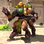 areola breasts butt clothing cybernetics day female fog green_areola green_nipples light machine nipples pose solo sunlight weapon koofey blizzard_entertainment overwatch orisa_(overwatch) cyborg taur 1:1 3d_(artwork) absurd_res blender_(artwork) digital_media_(artwork) hi_res