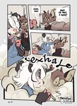 anthro bodily_fluids clothing dialogue drugs duo female nervous_sweat smoking sweat text baphypaws bobbi_(baphypaws) kayla_(knottykiba) american_opossum bobcat domestic_cat felid feline felis lynx mammal marsupial virginia_opossum 2024 colored comic english_text hi_res