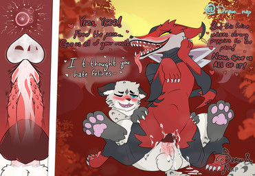 abdominal_bulge animal_genitalia animal_penis animal_vulva blue_eyes blush bodily_fluids canine_genitalia canine_vulva cervical_contact claws cum cum_from_vagina cum_in_uterus cum_in_vagina cum_inside cum_request cutaway cute_fangs dialogue duo exclamation_point fangs feline_genitalia feline_penis female female_penetrated feral feral_on_feral fucked_silly genital_fluids genitals hands_on_hips happy happy_sex heart_shaped_uterus heart_symbol impregnation impregnation_request insemination_request internal internal_vaginal leaking_cum looking_pleasured male male/female male_penetrating male_penetrating_female multiple_ova narrowed_eyes on_bottom on_top open_mouth orgasm ovum ovum_with_heart pawpads penetration penile penile_penetration penile_spines penis penis_in_vagina requesting reverse_cowgirl_position sex sperm_cell tail talking_feral teeth text tongue tongue_out uterus vaginal vaginal_canal vaginal_penetration vulva draw&nap league_of_legends riot_games tencent naafiri_(lol) zeke_(zekeofgods) canid canine felid feline mammal pantherine snow_leopard 2023 absurd_res artist_name digital_media_(artwork) english_text hi_res watermark