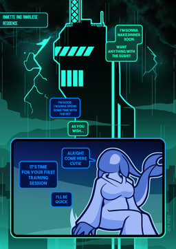 anthro big_breasts breasts clothed clothed_anthro clothed_female clothing dialogue electricity female fin head_tail lightning male purple_body raining sitting solo speech_bubble tail tail_fin text rem_phase annaliese_(rem_phase) aquatic cetacean dolphin mammal oceanic_dolphin orca toothed_whale 2025 absurd_res comic digital_media_(artwork) english_text hi_res