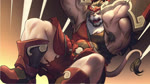 action_pose anthro armpit_hair body_hair bulge clothing male muscular muscular_male open_mouth pose red_eyes simple_background solo vein littef felid lion mammal pantherine 2023 animated hi_res loop no_sound short_playtime webm