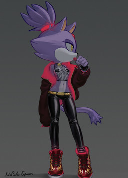 5_fingers anthro bell bell_collar belt big_head black_claws bottomwear candy claws clothed clothing collar dessert eyelashes female fingers fishnet_clothing fishnet_shirt fishnet_topwear food footwear fur grey_background hair holding_object jacket lollipop long_tail looking_away multicolored_body multicolored_fur navel nipple_tape pants pasties ponytail purple_body purple_ears purple_fur purple_tail shirt shoes simple_background skimpy sneakers solo standing tail tape tight_bottomwear tight_clothing tight_pants topwear two_tone_body two_tone_fur white_body white_fur napalm_express sega sonic_the_hedgehog_(series) blaze_the_cat domestic_cat felid feline felis mammal 2019 digital_media_(artwork) full-length_portrait hi_res portrait signature