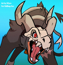 ambiguous_gender angry bandage bone dragon_skull fangs feral horn scar sharp_teeth skull solo teeth tongue blitzdrachin conditional_dnp nintendo pokemon canid demon generation_2_pokemon houndoom mammal pokemon_(species) 2025